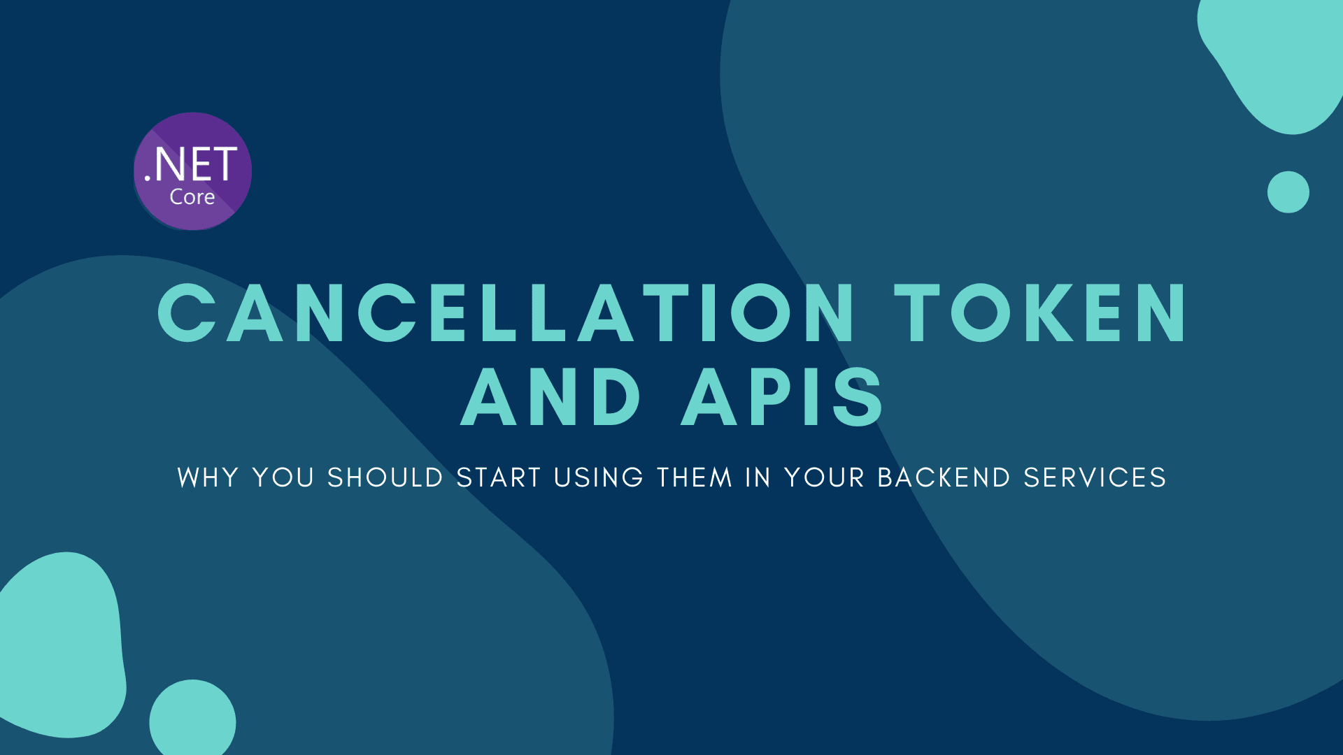 Cancellation token and APIs